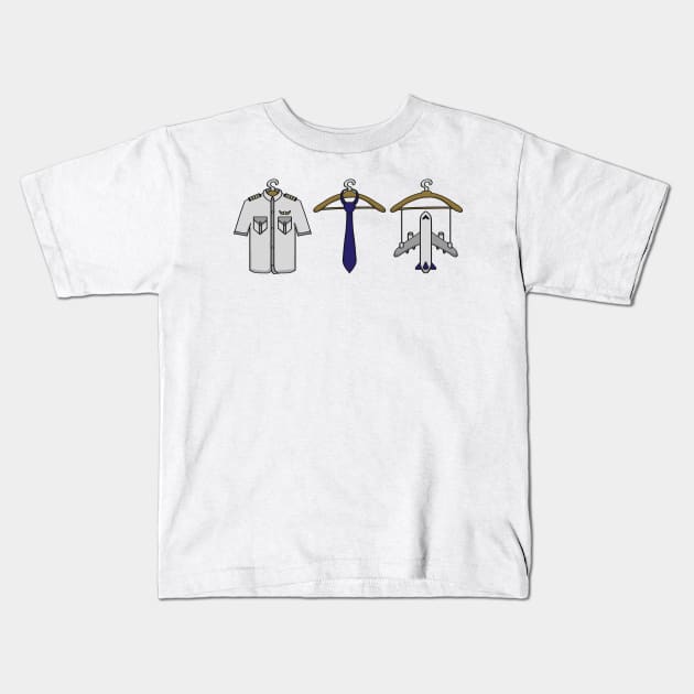 A Pilot's Hangers Kids T-Shirt by Nightgong